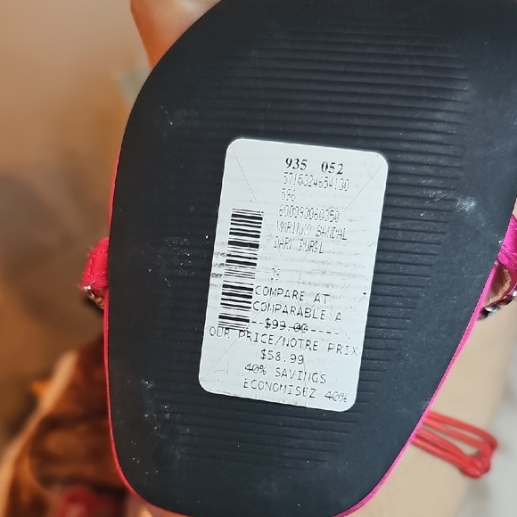 Vero Moda Fuchsia Heels with Rhinestone Accents - Picture 7 of 10